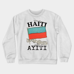 Antique Flag of Haiti Crewneck Sweatshirt